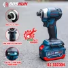 Máy bơm hơi pin BOSHUN BS-BH120, Công suất 120W, Áp suất tối đa 120 PSI, Màn hình Led, Vừa dùng điện vừa dùng pin